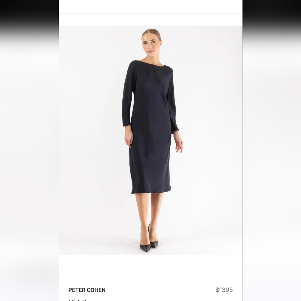 Peter Cohen Triacetate Navy Dress Size Small